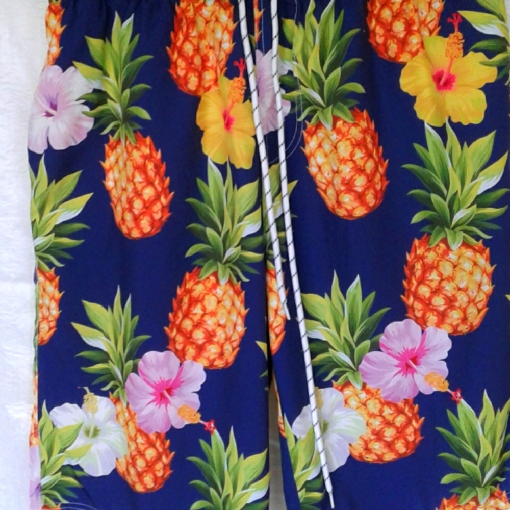 Men's small APTRO swim board shorts pineapple design resort trip